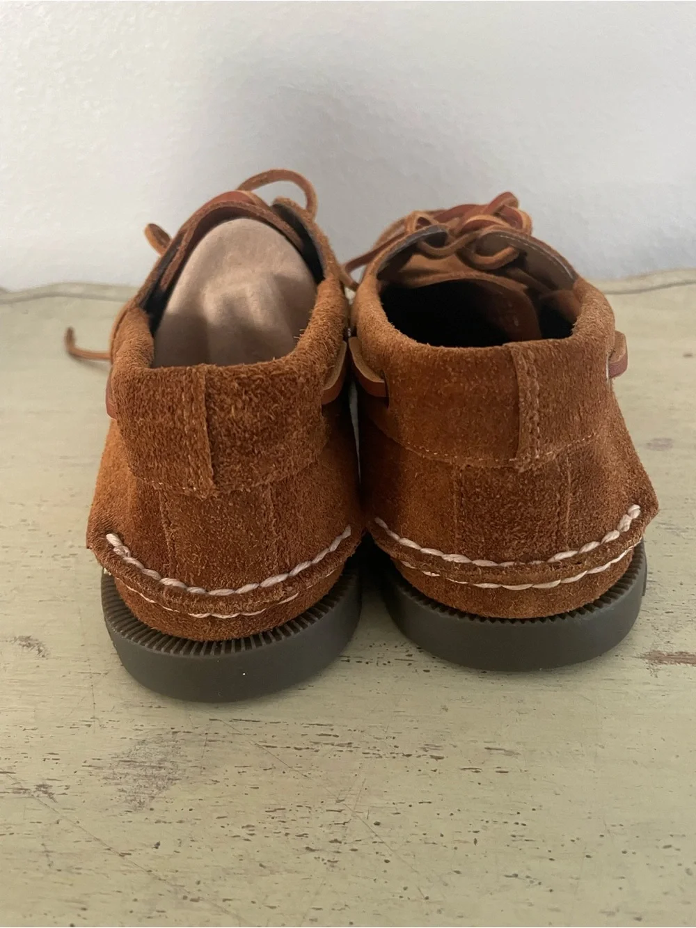 Sperry® X J.Crew unisex two-eye boat shoes in roughout suede Size 9/9.5 $125